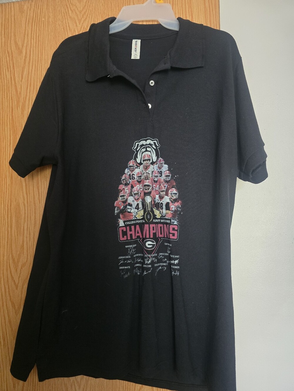 Georgia Bulldogs Black Champions Polo Shirt